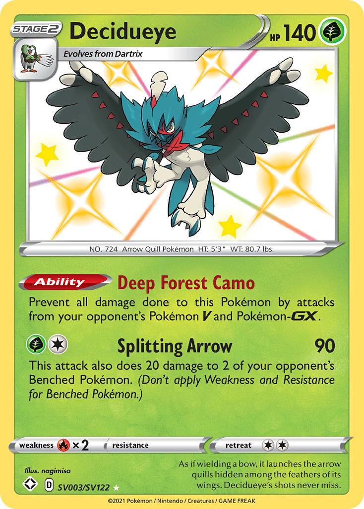Shining Fates Decidueye Pokémon card